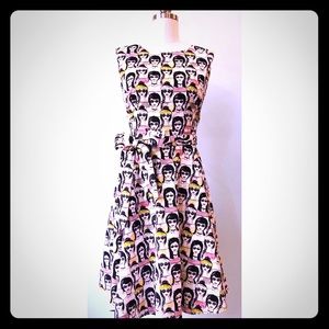 Dress in Cool Shades Print by Eva Rose
